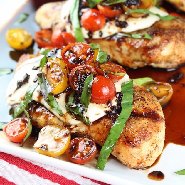 Grilled Chicken Caprese with Balsamic Sauce Image - a healthy grilled recipe!