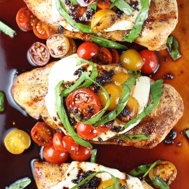 Grilled Chicken Caprese with Balsamic Sauce Image - a healthy grilled recipe!