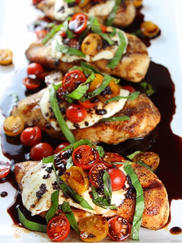 Grilled Chicken Caprese with Balsamic Sauce Image - a healthy grilled recipe!