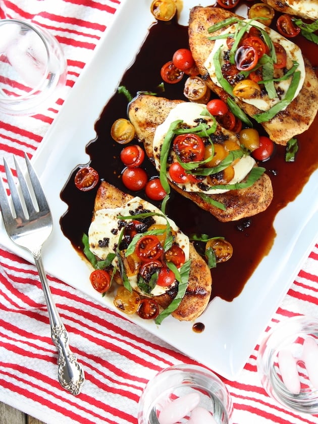 Grilled Chicken Caprese with Balsamic Sauce Image - a healthy grilled recipe!