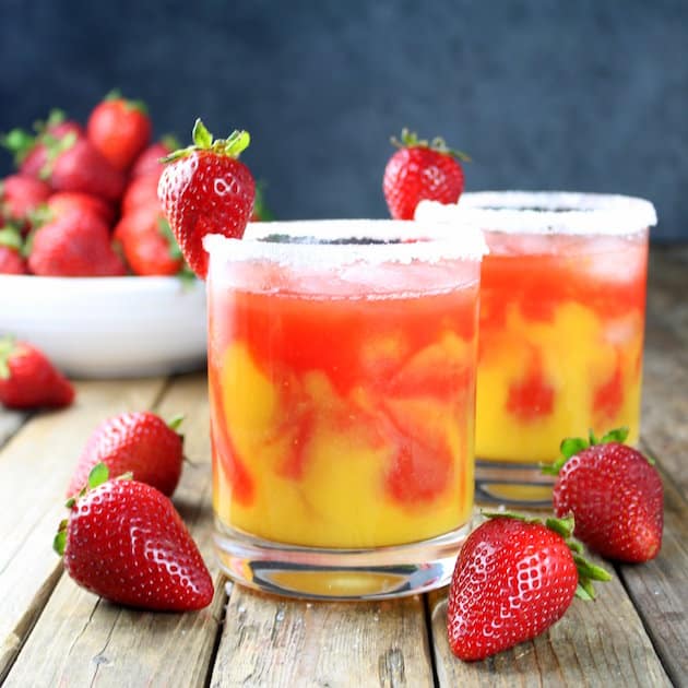 Honey Mango Strawberry Margarita Recipe