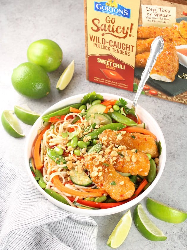 Thai Sweet Chili Fish Bowl on a table