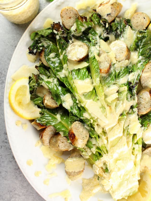 Romaine lettuce caesar salad