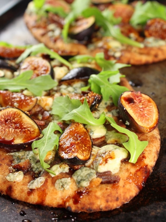 Blue Cheese Fig Flatbread with Balsamic Sauce | Taste And See