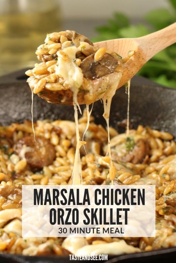 Marsala Chicken Orzo Skillet Taste And See