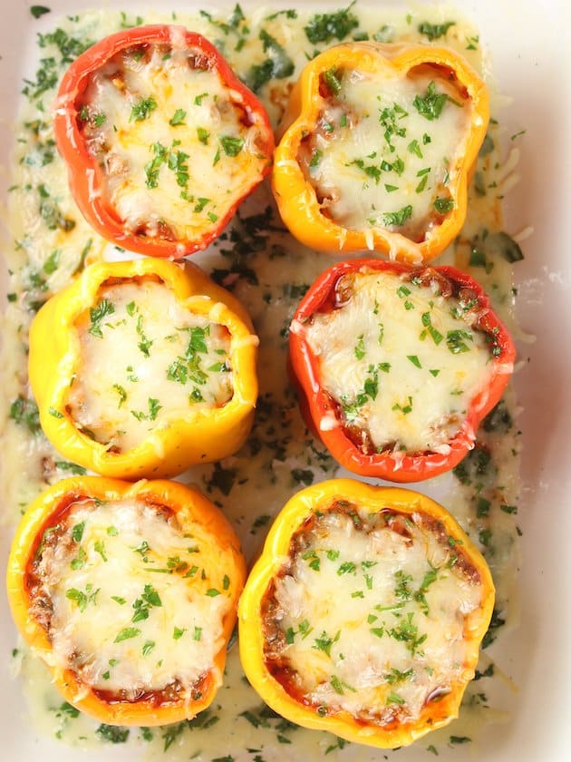 Baked Lasagna Stuffed Peppers Recipe 