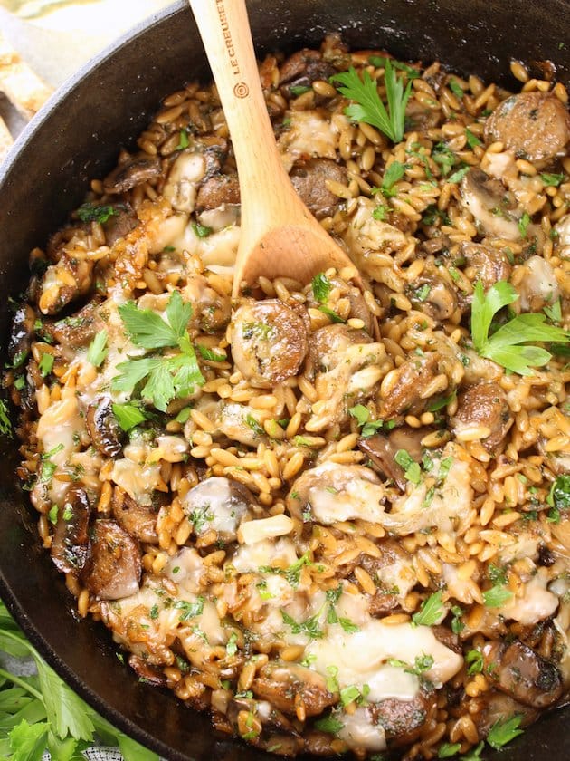 Marsala Chicken Orzo Skillet Pan