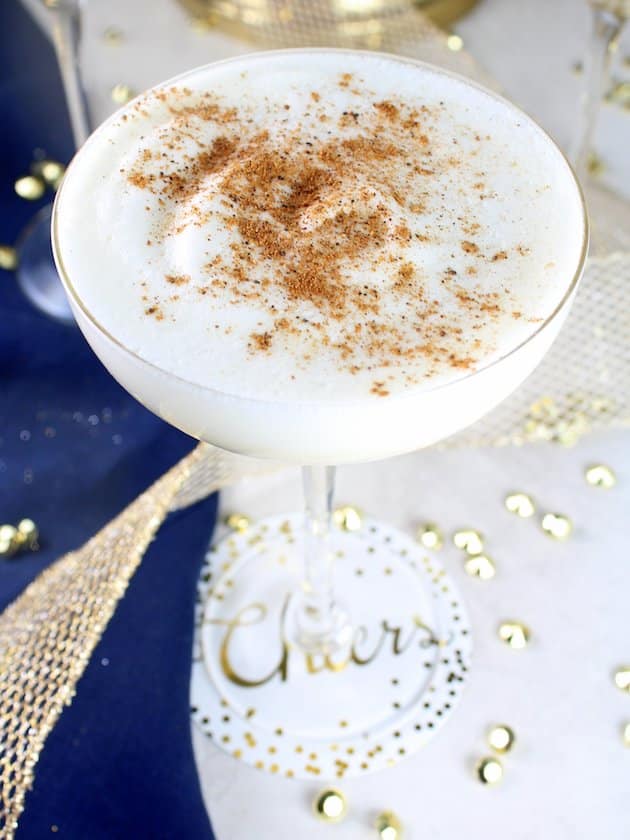 Glass of Nutty Holiday Eggnog Recipe 