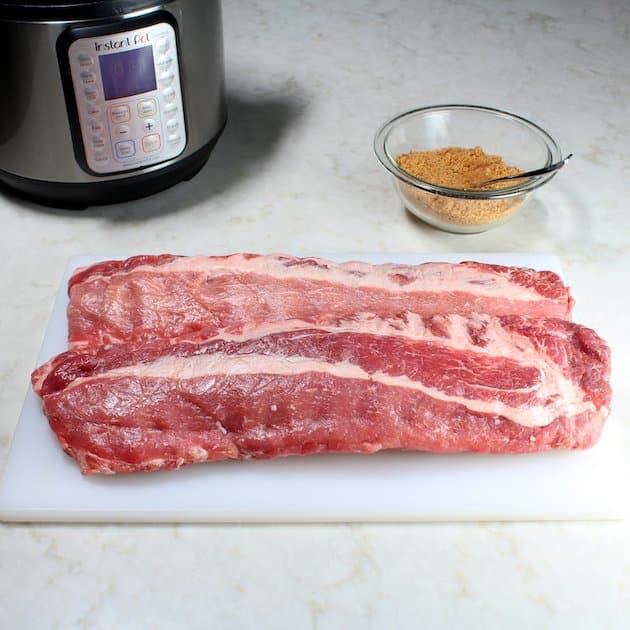 Instant Pot Baby Back Ribs before cooking