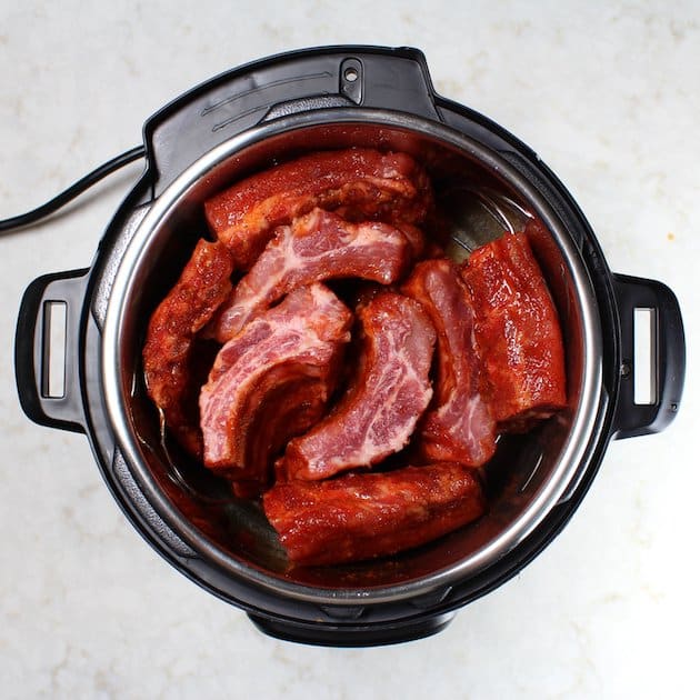 Baby Back ribs in the Instant Pot before cooking