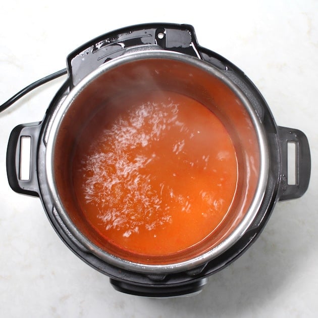 Simmering Buffalo Sauce In Instant Pot