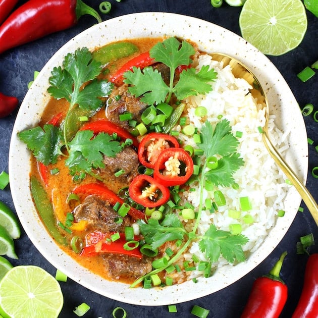 Instant Pot Beef Thai Red Curry Recipe