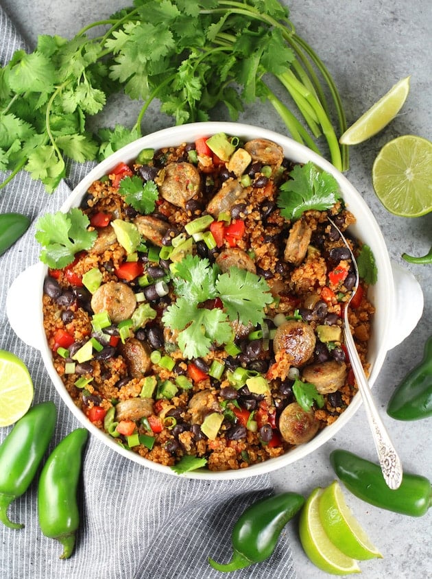bowl of mexican quinoa