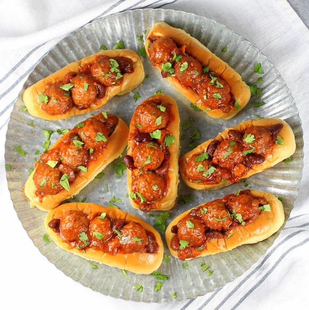 Slow Cooker Meatball Chili Sliders