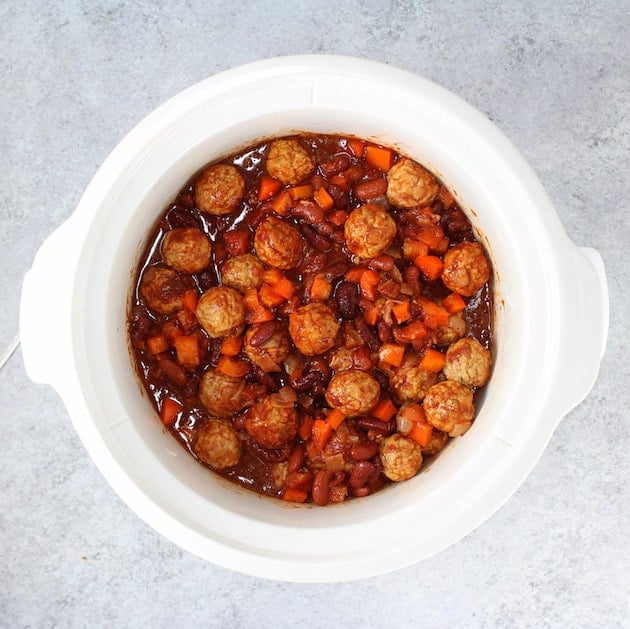 Crockpot full of meatballs 