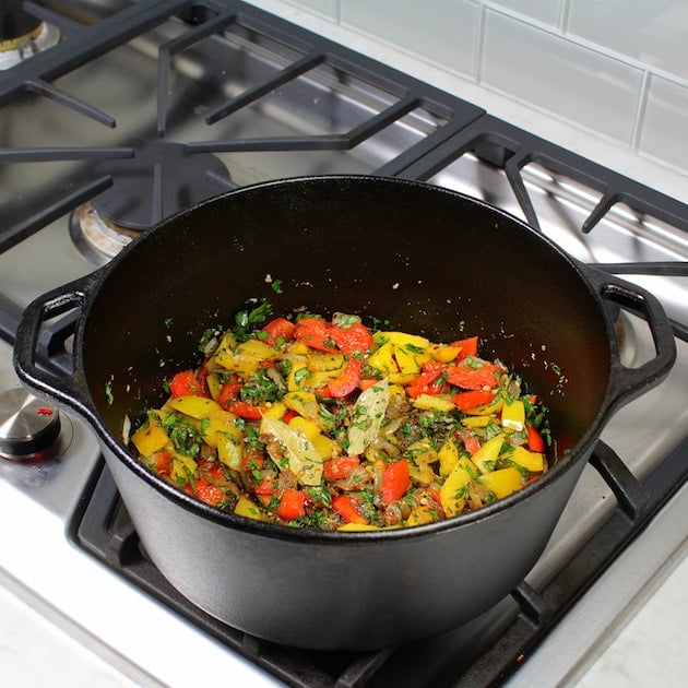 Soup pot on stove