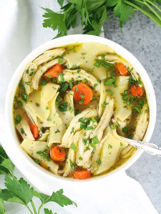 Chicken Noodle Soup in a bowl.