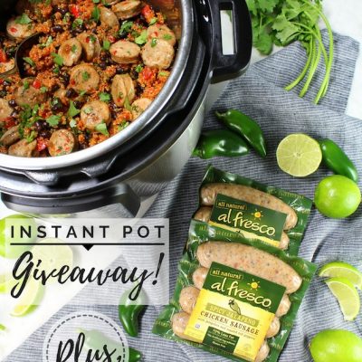 Chicken Sausage Weeknight Dinner Recipes + Instant Pot Giveaway!!