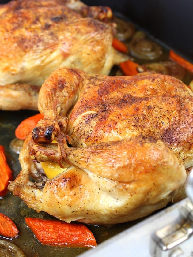 Roast Chicken in a Clay Baker - Lemony Thyme