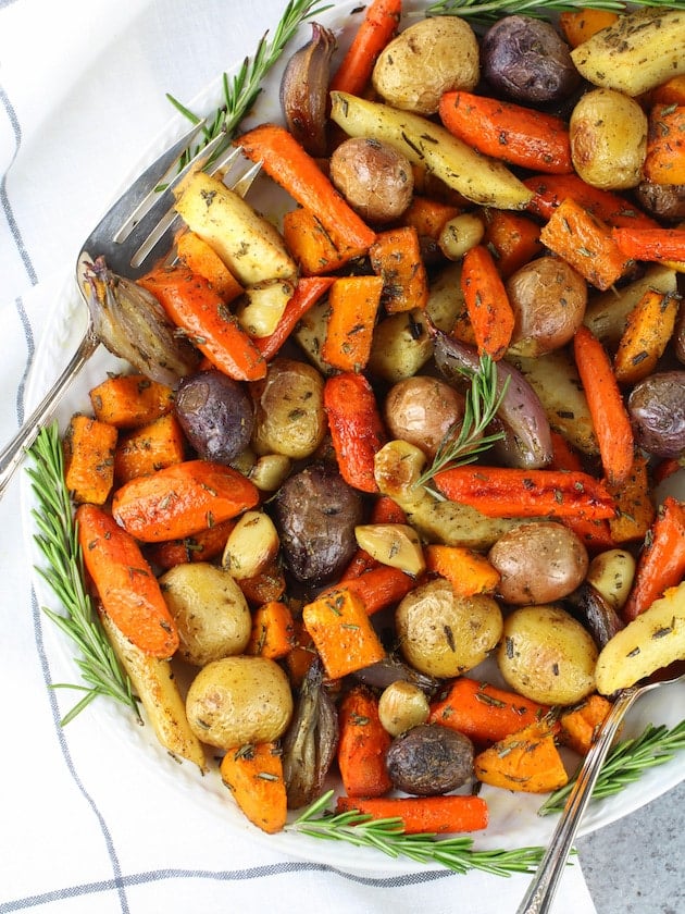 Easy Roasted Fall Vegetables with Rosemary | Taste And See
