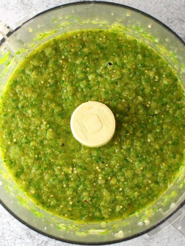 Salsa Verde in food processor