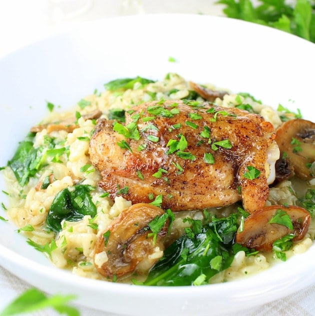 Instant Pot Chicken Thighs with Risotto