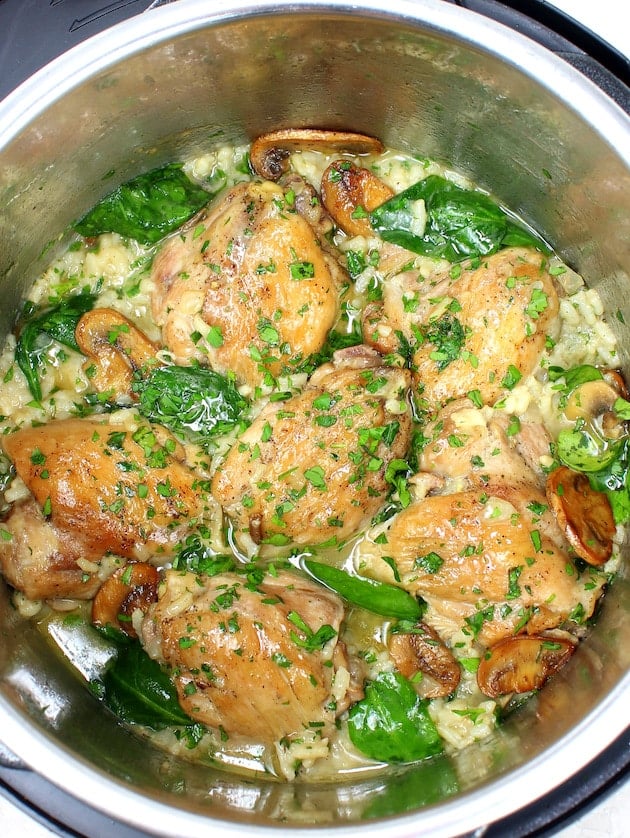 Instant Pot Chicken Thighs With Risotto Taste And See