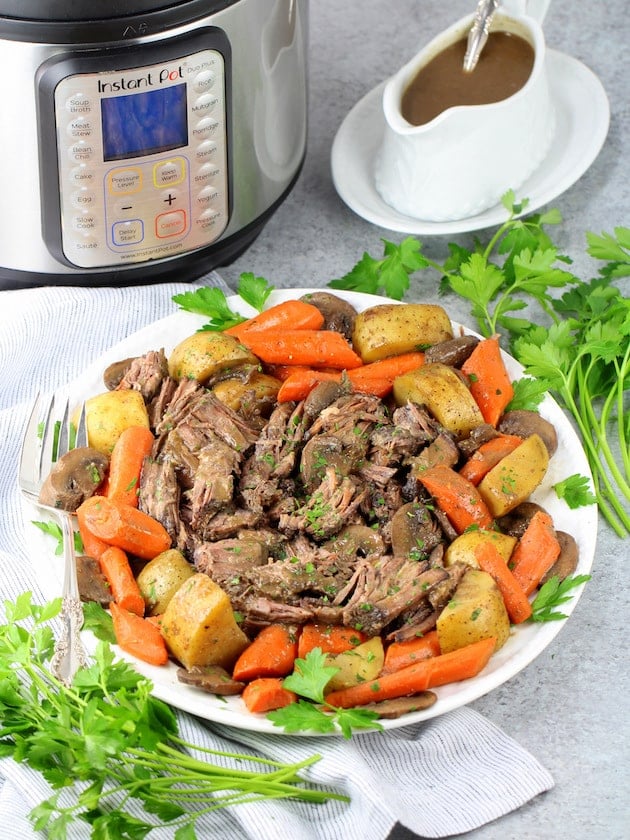 Instant Pot Pot Roast with Veggies and Gravy - Taste And See