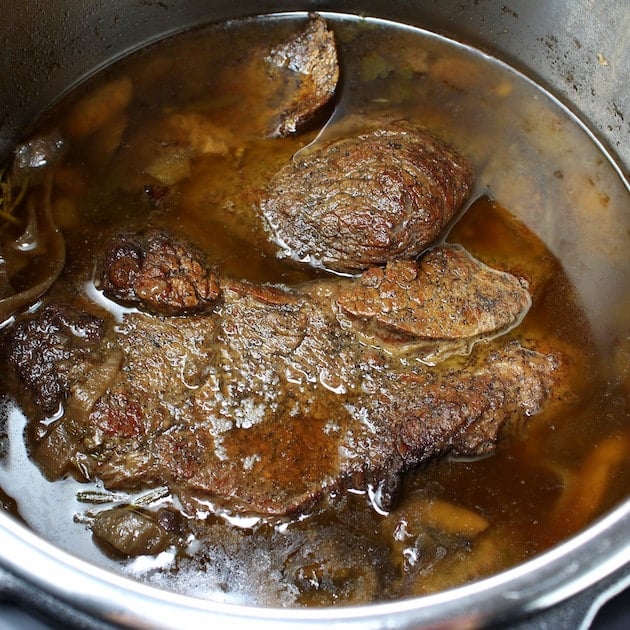 Pot roast after cooking in instant pot