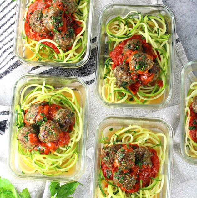 Keto meal prep turkey meatballs