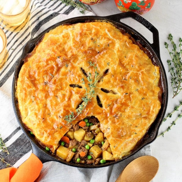 Cottage Beef Pot Pie with Potatoes and Parsnips