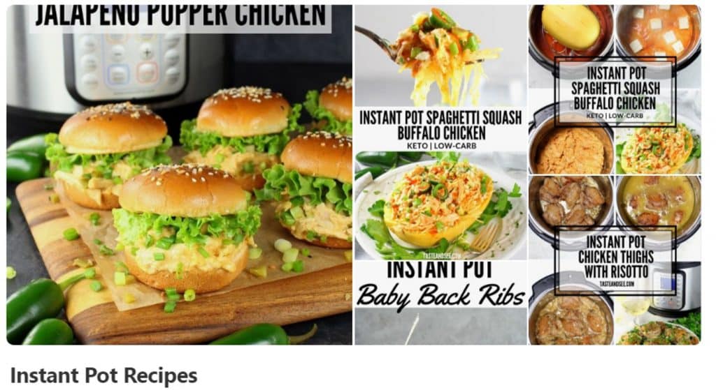 Pinterest Instant Pot Recipe Board Cover Image