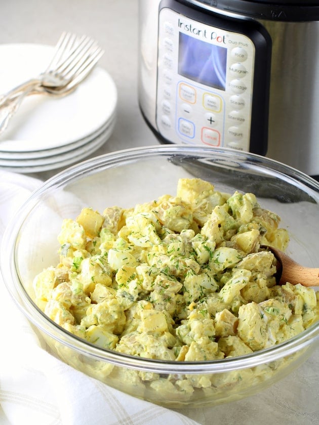 Potato salad with online instant potatoes