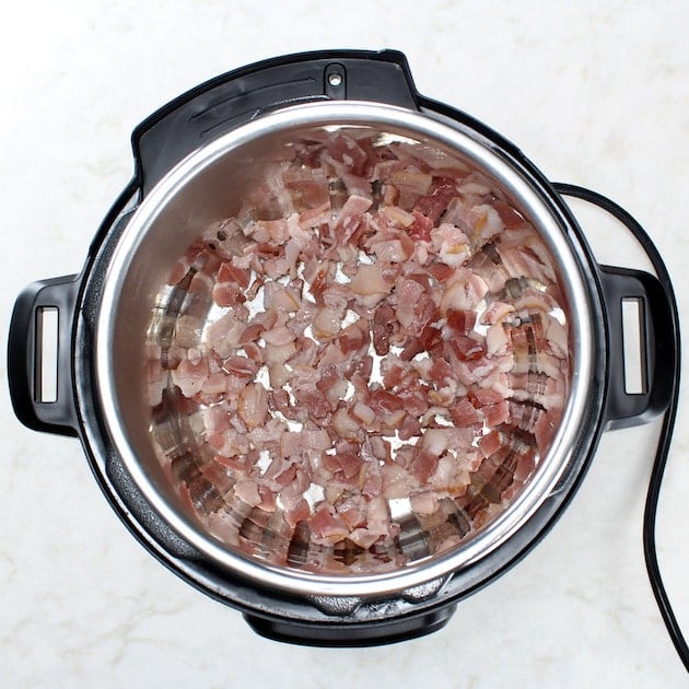 Instant pot sauteeing bacon