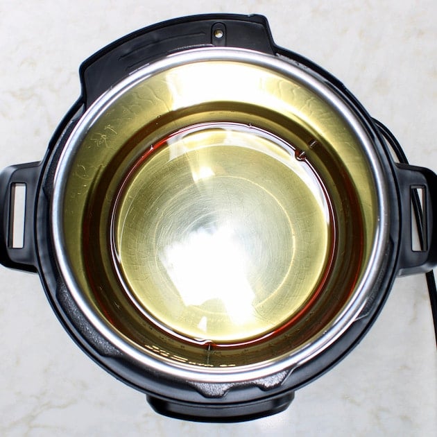 Instant pot with apple juice