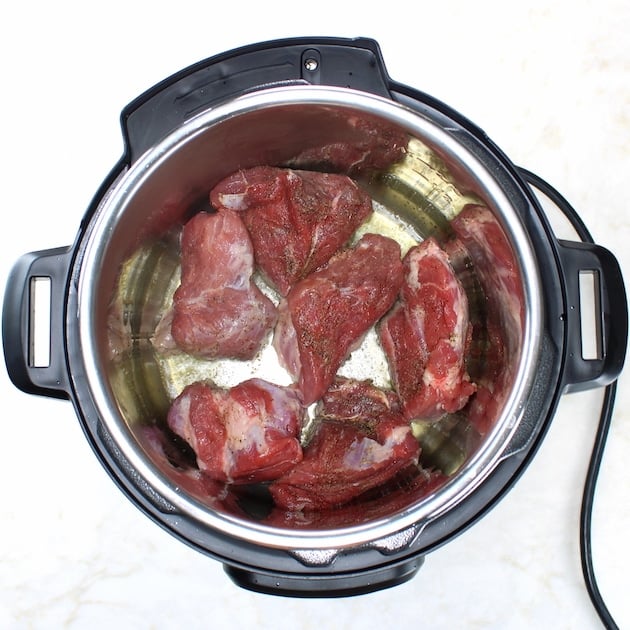 Red meat searing in instant pot