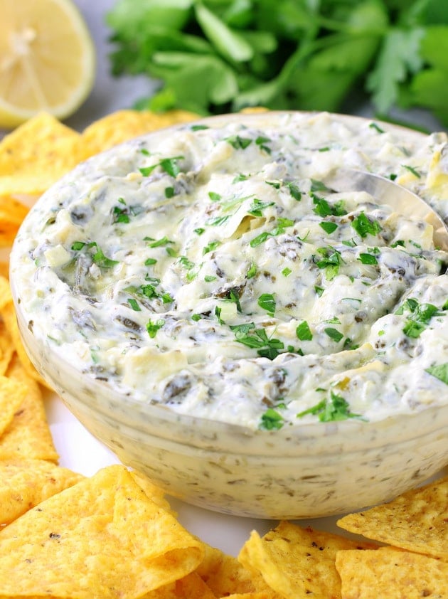A bowl of Artichoke and Spinach Dip