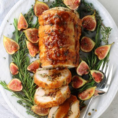 Oven Roasted Pork Loin with Balsamic Fig Sauce