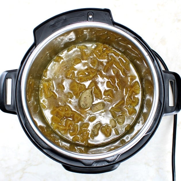 Adding chicken stock to instant pot
