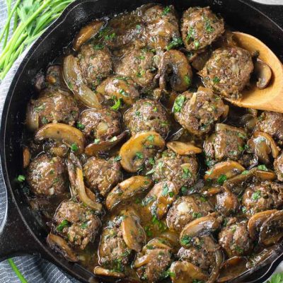 Salisbury Steak Meatballs (Low Carb & Gluten Free)