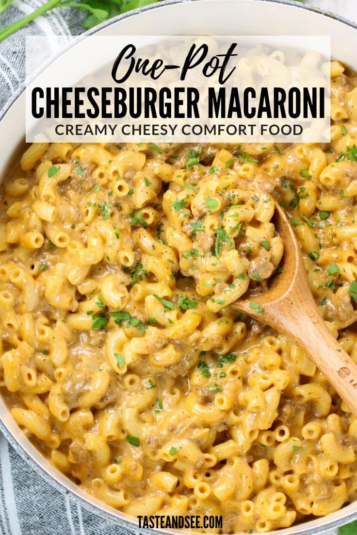 One-Pot Cheeseburger Macaroni - Taste And See