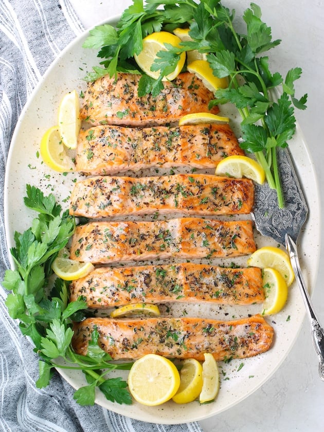 Baked Lemon Pepper Salmon (Gluten Free) - Taste And See