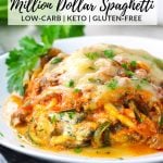 plate of million dollar spaghetti low carb