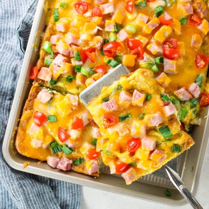 Ham & Cheese Breakfast Pizza Recipe (LowCarb) Taste And See