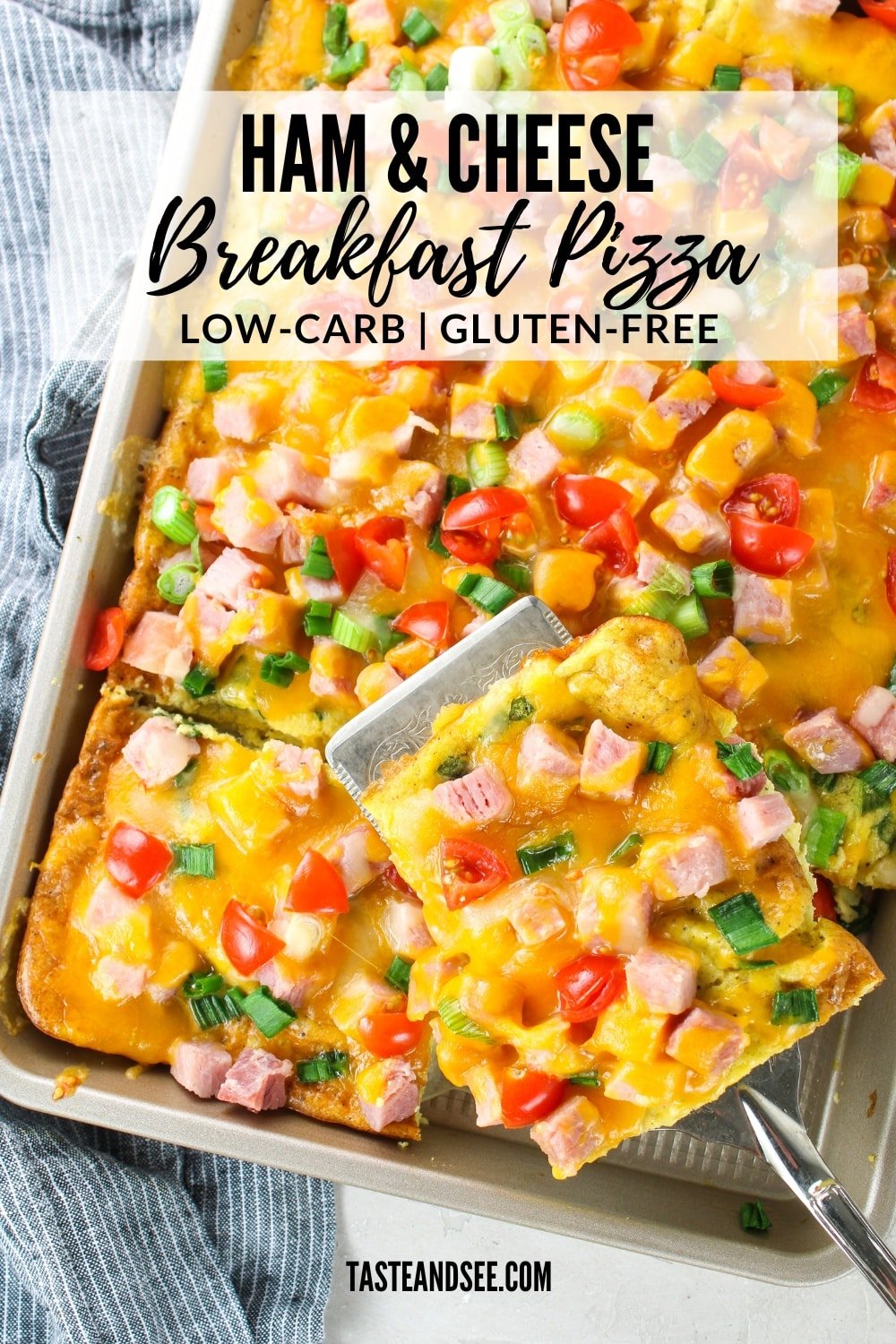 Ham & Cheese Breakfast Pizza Recipe (Low-Carb) - Taste And See