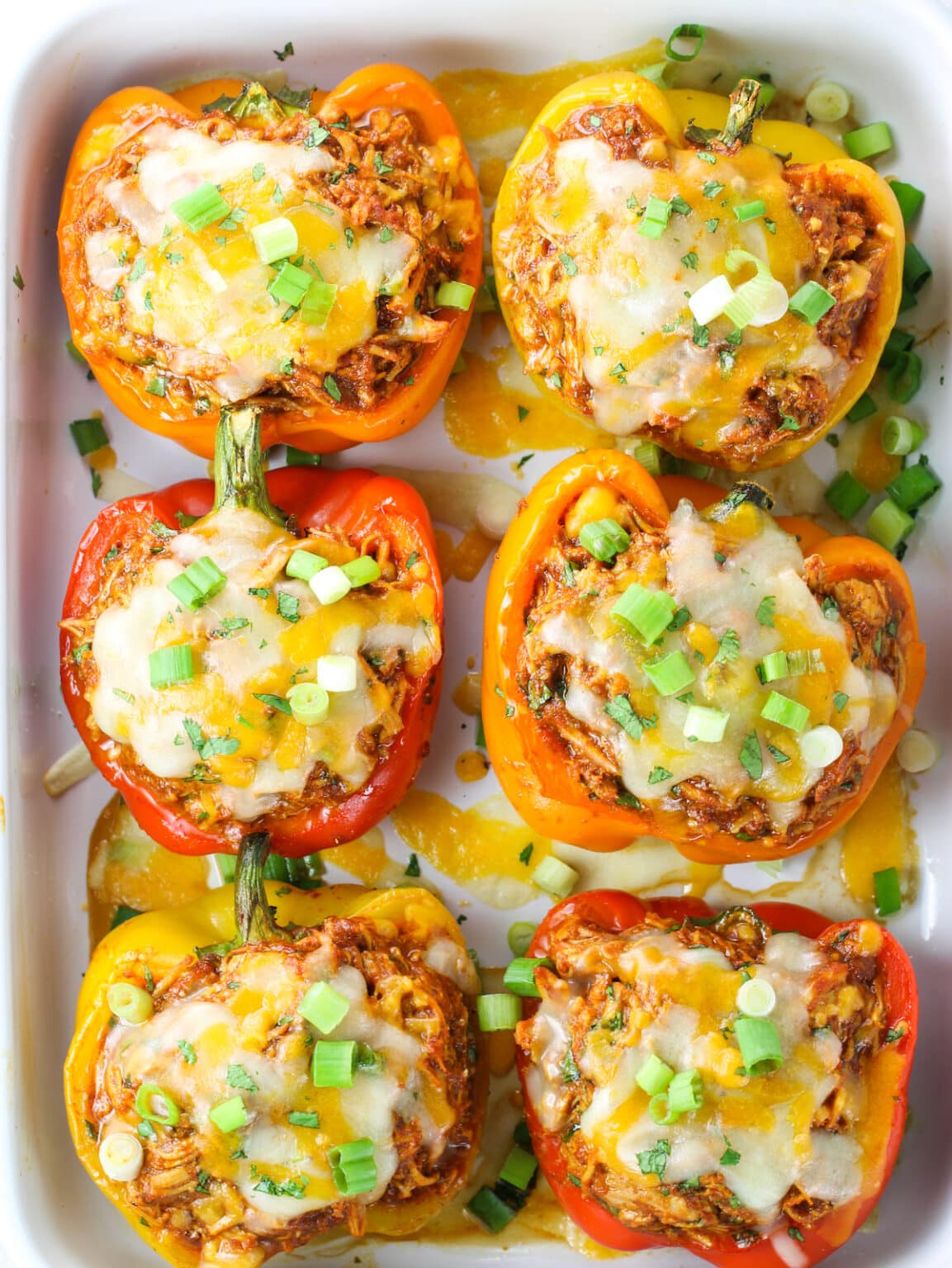 Mexican Shredded Chicken Stuffed Peppers - Taste And See