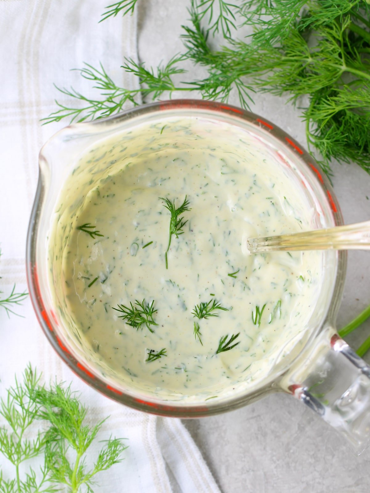 Dill pickle dressing.