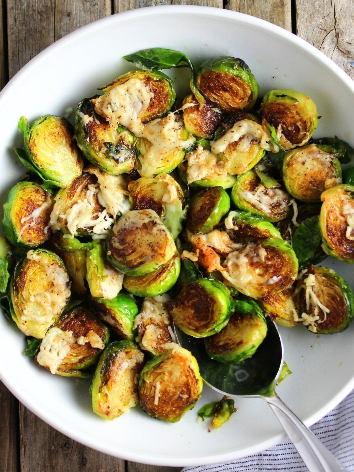 Easy appetizers - Asiago Cheese Brussels Sprouts