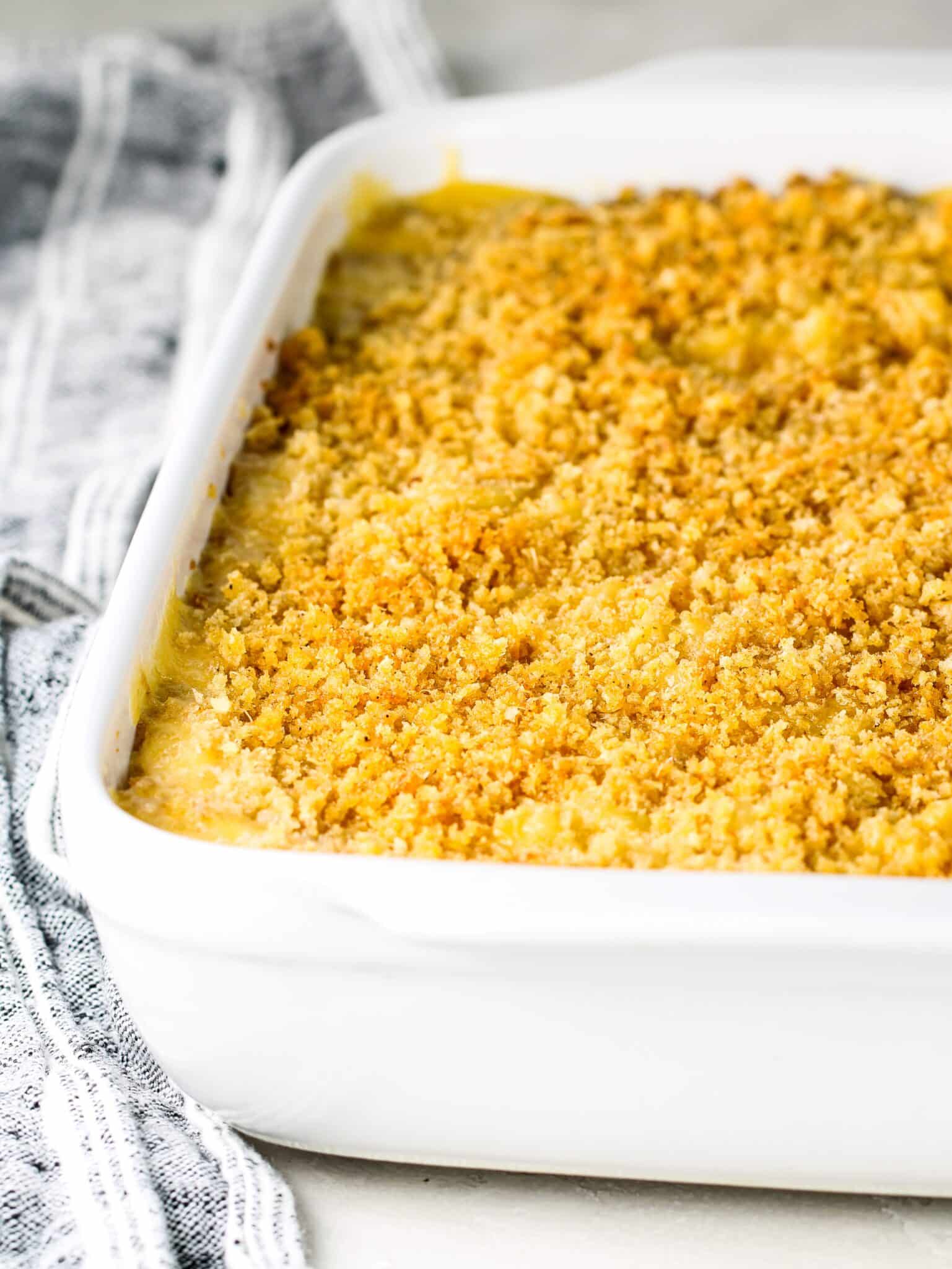 The casserole baked.