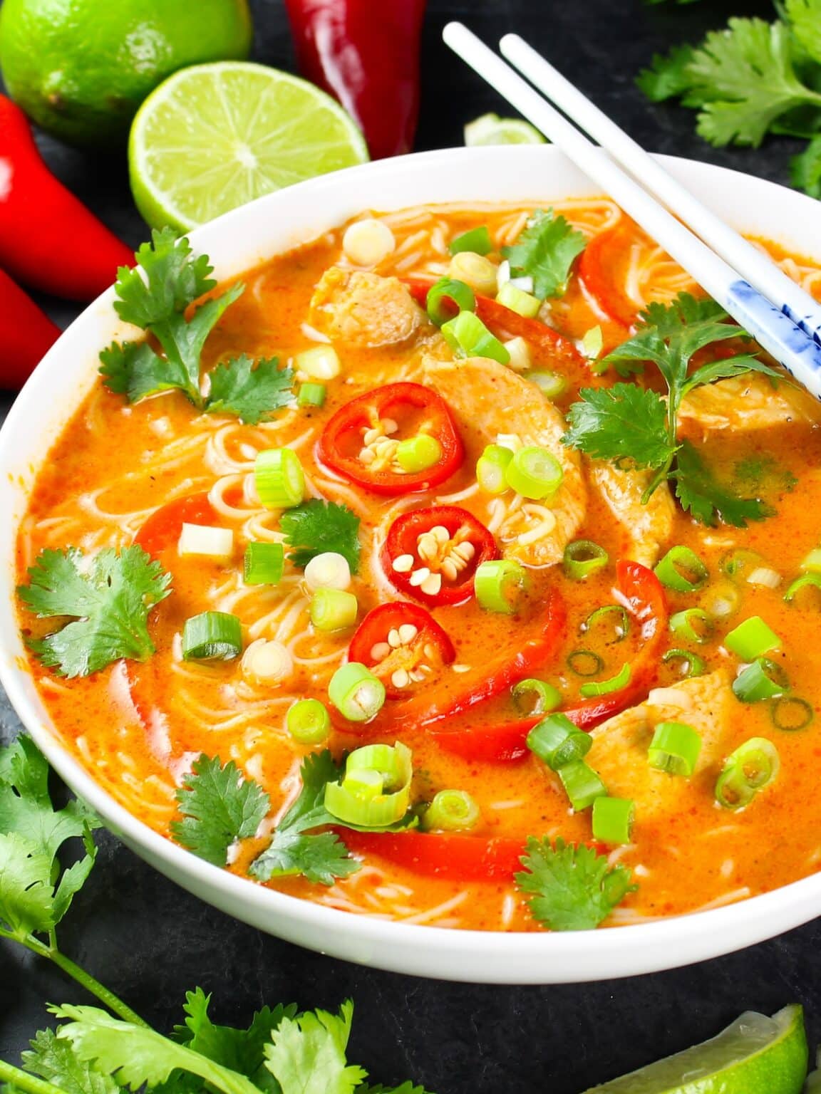 Thai Red Curry Chicken Soup - Taste And See